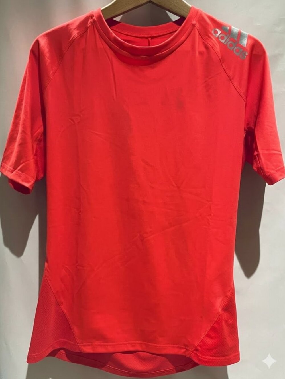 adidas Alphaskin Short-Sleeve Athletic Jersey, Ruby Red, size L, NWT